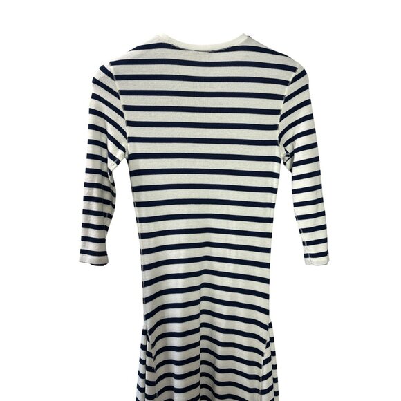 Polo Ralph Lauren Womens Striped Waffle Knit Thermal Maxi Dress M Fit & Flare - Picture 6 of 10